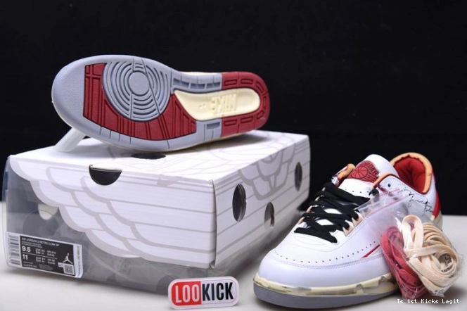 Off-White Low White Red Jordan Retro 2 DJ4375-106 SP 0805